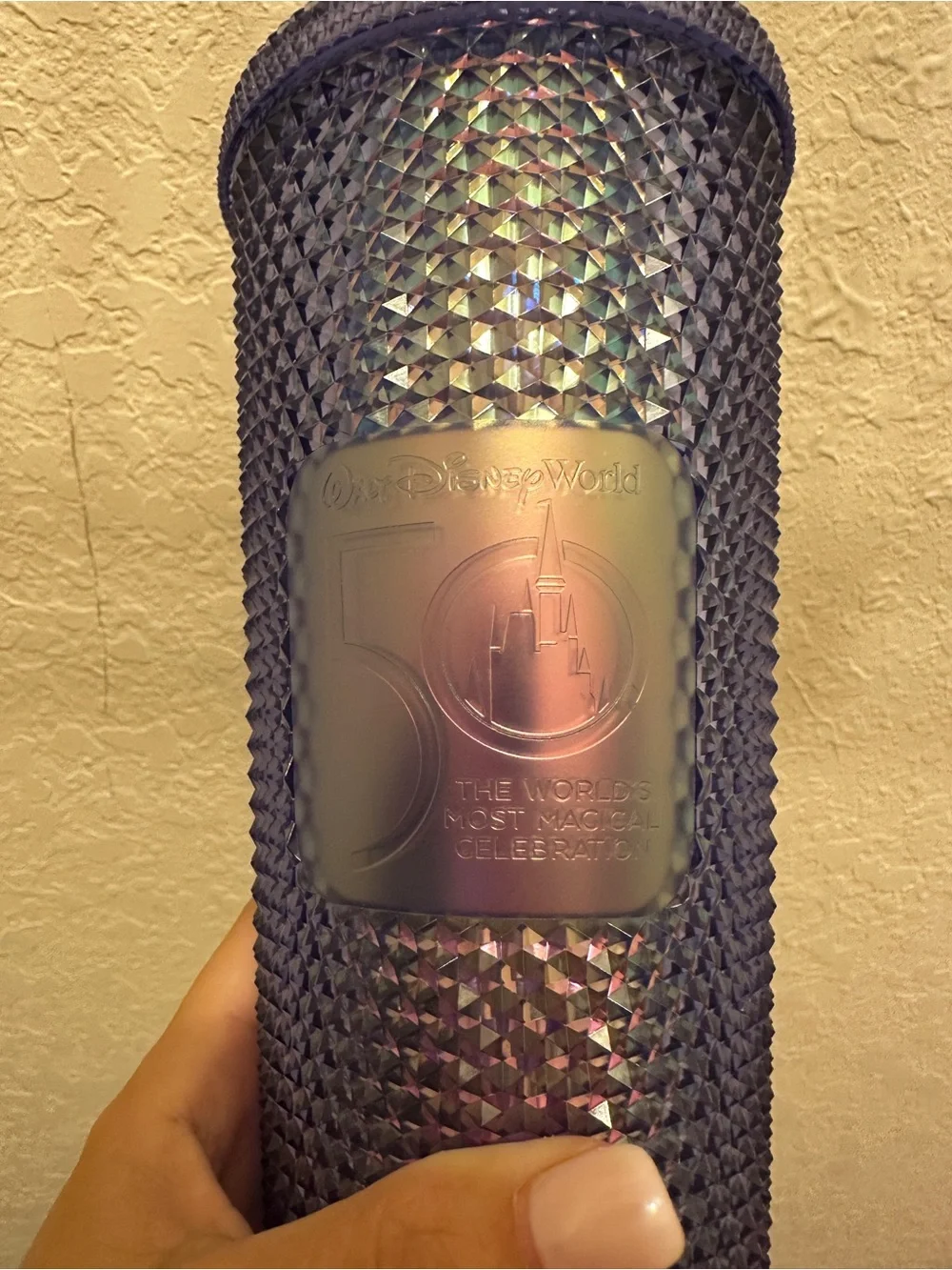 Starbucks Walt Disney World 50th Anniversary Purple Studded Tumbler 24oz Cup